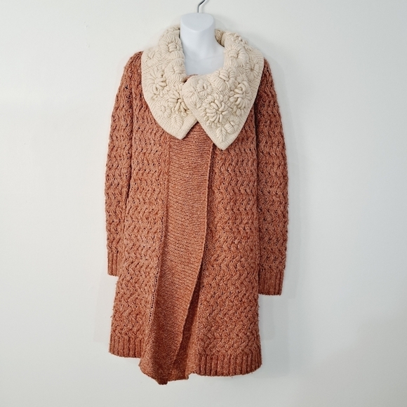 Anthropologie Knitted & Knotted Lilitz Shawl Chunky Knit Cardigan - Picture 10 of 11